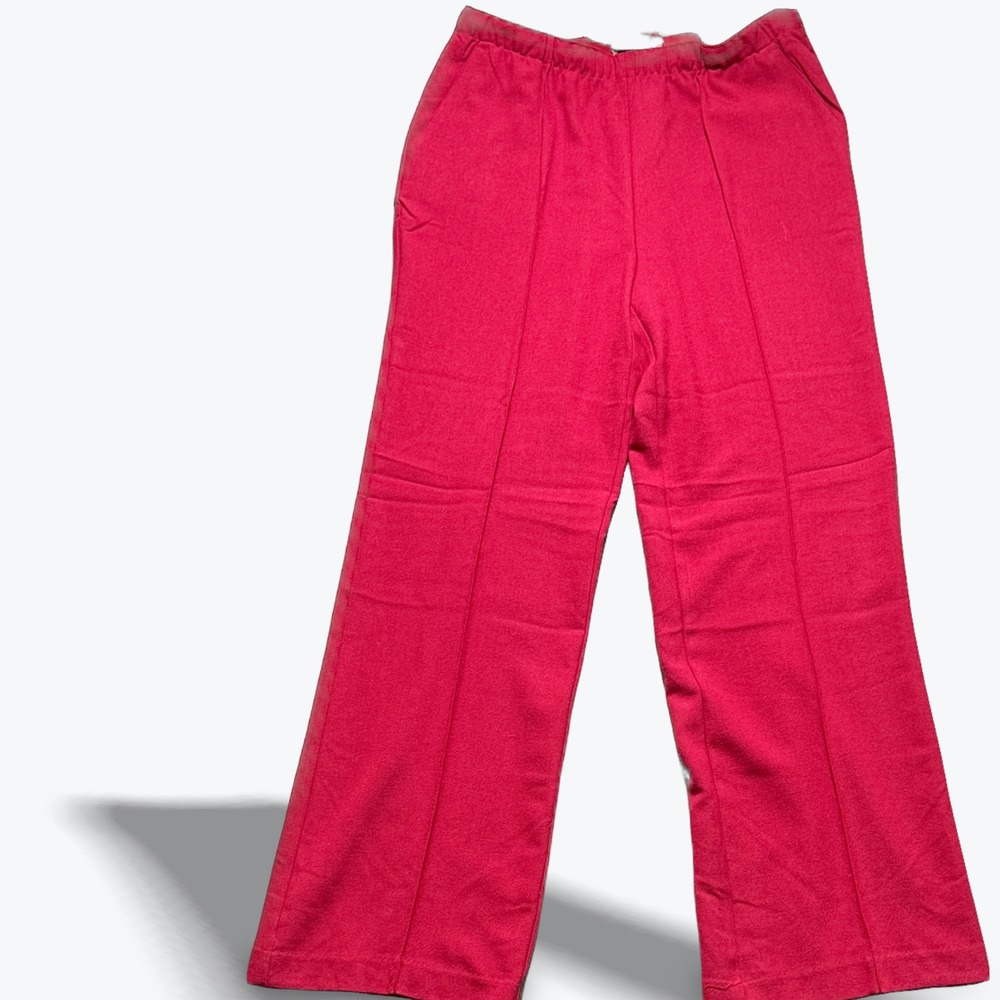 Autres Filles Womens Red Wide Leg Elastic Waist Trousers Pants Size S BT26388CHU